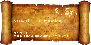 Kindel Szilveszter névjegykártya
